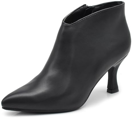 IF Fashion Tronchetti Stivali Stivaletti A Punta Scarpe da Donna Con Tacco MP413-9 nero N.38