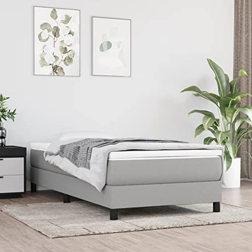 ZEYUAN Resårmadrass, resårmadrass, resårmadrass, fjädermadrass, ljusgrå 80 x 200 x 20 cm tyg