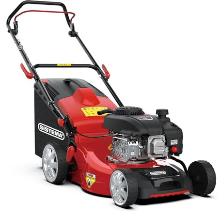SISTEMA® – Tagliaerba con motore a benzina 4T 131cc OHV DG500 a spinta, taglio 41 cm – Mod. SPL-S 410-131
