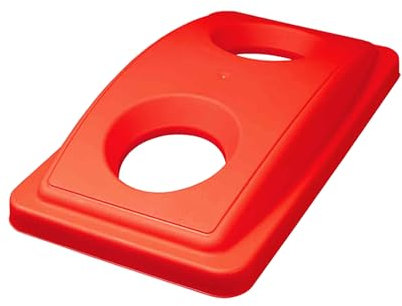 Chabrias Ltd Slim Bin Lids Red Plastic Bottle 2 Hole – UK Made Colour Coded Recycling Lids for Slimline Bins | Durable, Easy Fit | for Waste Segregation Waste Management Systems
