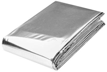 Abaodam Blatt Notfall Wärmedecke Pflanzen Gewächshauszubehör Reflektorfolie Reflektierende Pflanzenfolie Gemüsefolie Reflektordecke Wärmedämmfolie Das Haustier Silber