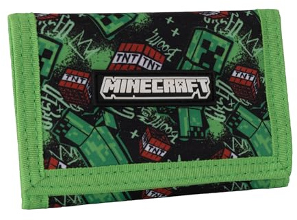Minecraft TNT Children's Green Tri-Fold Wallet