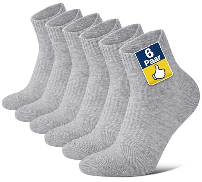 Niofind Chaussettes Quarter Sport Homme & Femme, Coton et Rembourrage