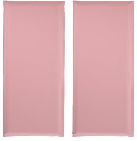 DOITOOL Lot de 2 Panneaux Muraux Capitonnés Autocollants en Pvc 50 X 20 X 1 Cm, Protection Murale Anti-collision 3d pour Chambre D'garçon et Filles, Coussin Mural Rembourré Rose Tendre,