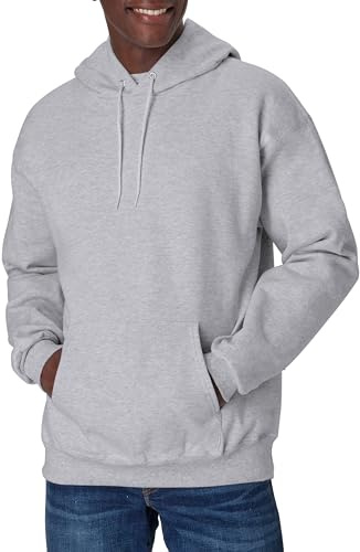 Hanes ultimat tröja för män, tungvikt fleece huvtröja, bomullströja för män., L