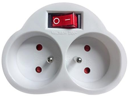 Maclean Energy MCE31 Prise de courant x2 avec interrupteur