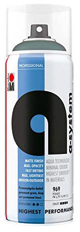 Marabu 21200018969 – Sistema A – Color Verde Permanente, Pintura en Aerosol Premium, a Base de Agua, Apenas contaminación de olores, Secado rápido, para Interior y Exterior, Alto Brillo, Resistente a