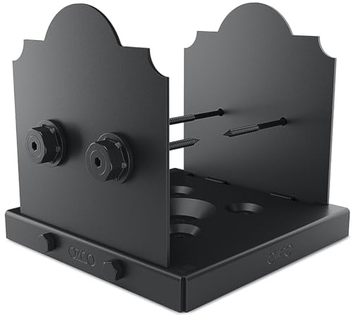 OZCO Laredo Sunset Lite Post Base, 8in x 8in, 1 Kit with Hardware, Black