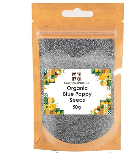 Organic Blue Poppy Seeds 50g by Manor Springs Organic