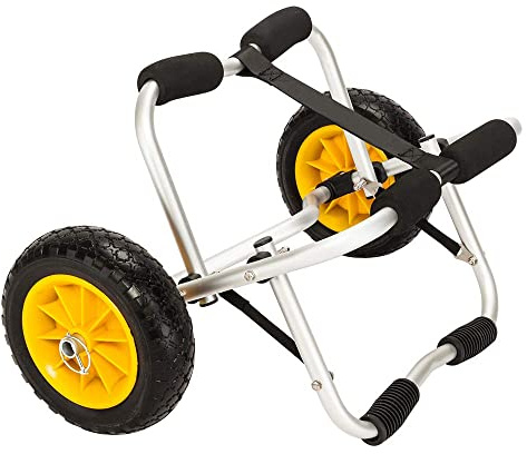 Ktaxon Kayak Cart, Boat Canoe Carrier Dolly Trailer Tote, Foldable Paddle Board Trolley Boat Trailer Transport with NO-Flat Airless Tires Wheels