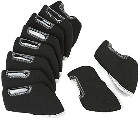 NDNCZDHC Copri Mazza da Golf, Copricapo da Golf 10PCS, Copricapo da Golf in Neoprene, Copricapo da Golf, Accessori da Golf(Nero)
