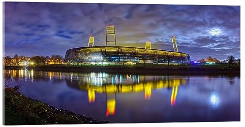 Posterlounge Bremer Stadion im Mondschein Acrylglasbild