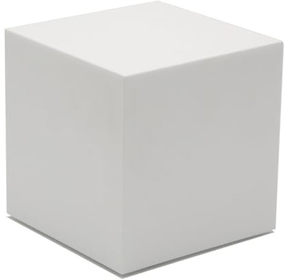 younikat Sockel Deko Podest Acryl Aufsteller I 10 x 10 x 10 cm weiß I Säule Dekoration I az142