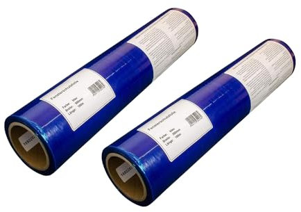Handelskönig 2 x Malerfolie Schutzfolie blau Abdeckfolie 50 cm x 100 m Fensterschutzfolie Folie Oberfächenschutzfolie für Innen- und Außen rückstandsfrei abziehbar