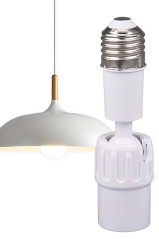 Prolunga Portalampada - 12,5x2,5x2,5 Cm Prolunga Portalampada Per Tutti Gli Usi Da E27 A E27 Base Lampadina | Lampadina Adattatore Portalampada Flessibile Per Soffitti Alti │ Adattatore Presa Per Sogg