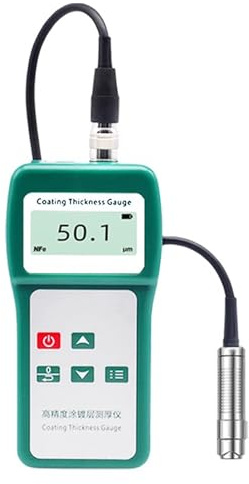 Vituord Medidor De Espesor De Revestimiento, Comprobador De Profundidad De Pintura, Rango De 0 a 1500 Um, con Sonda Fe/NFe, Pantalla LCD, Medición Simple/Continua