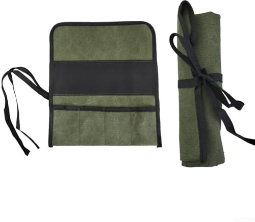 Robusta borsa porta attrezzi arrotolabile con scomparti multipli per una conservazione efficiente