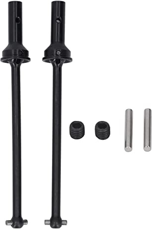 YYALYYON Eje de transmisión RC, para automóvil de Control Remoto 1/7 1/8, Eje de transmisión Delantero y Trasero, construcción de Acero, Pieza de Repuesto de 126 mm (Negro)