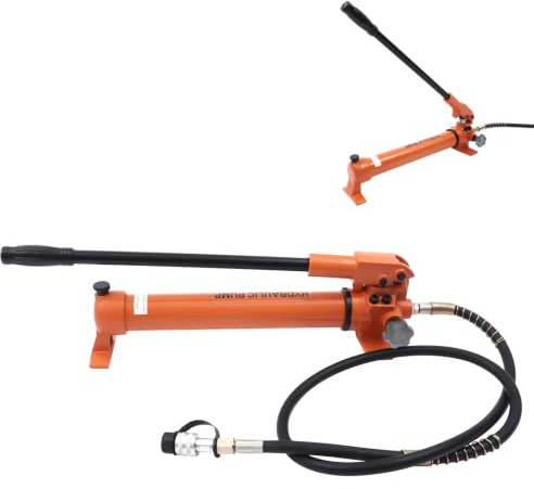 CP-700 Pompa idraulica manuale, 900 cc, 70 Mpa, 3/8, rosso/arancione, a velocità singola, portatile, strumento idraulico con giunto per tubo flessibile, per riparazione auto, costruzione meccanica