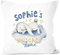 SpecialMe® Kissen-Bezug mit Namen Wunschname Kuschelzone Aufdruck Hase Namenskissen Kinder Baby weiß Unisize