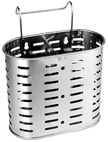 Organizador de Fregadero, Utensilios Estante de Secado, Escurridor de Cubiertos, Que Cuelga Escurridor Rack de Almacenamiento, 2 Compartimentos, para Tenedor Cuchara de Los Palillos (B)