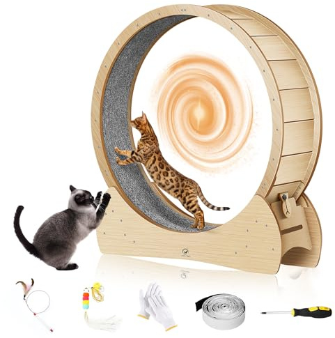 Cat Wheel for Indoor Cats - 47 Large Cat Exercise Wheels, Cats Running Wheel, Cat Treadmill