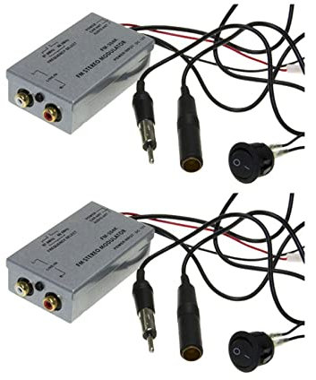 MANDDLAB 2X Universal Fm Stereo Mp3 Auto Antenne Kabel Car Radio Cinch Aux Adapter