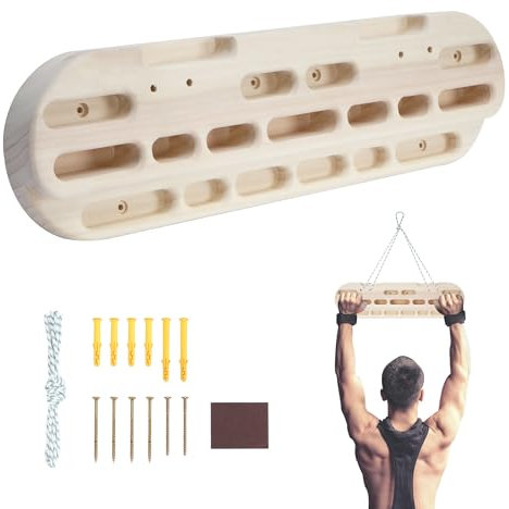 aleawol Trainingsboard Kletterboard Klettertraining Hangboard Kletterbrett Trainingsbrett Trainingsgeräte für Einsteiger Bergsteiger Klettertraining