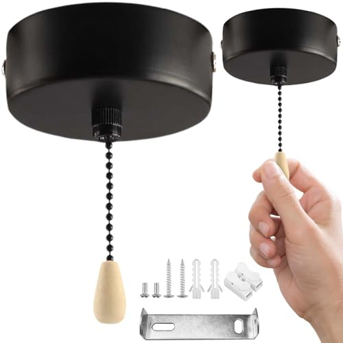 Lampada da bagno Pull Cord Switch Soffitto - Interruttore a Tirante,Catenella Interruttore Retro Per Lampada da Parete, Tirare Catena Interruttore Per Ventilatore a Soffitto