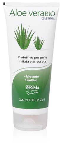 ALOE VERA BIO GEL 99% | GEL DI ALOE BIOLOGICO | IDRATANTE | LENITIVO | ANTIAGE | PELLE SECCA | ACNE | SCOTTATURE | DOPOSOLE | 200ml