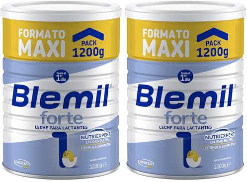 Blemil 1 Forte | 1200g | Leche de Inicio en polvo para lactantes Desde el Primer Día - Formato Ahorro (Paquete de 2)