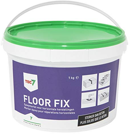 Tec7 Floor Fix/malta epossidica bicomponente, 1 kg, adatto per applicazioni interne ed esterne, più forte del calcestruzzo, resistente al traffico forte