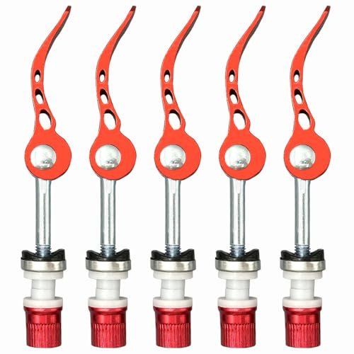 DAZISEN Accesorios de Bicicleta - Abrazadera de Tija de Sillín Adecuada para Bicicleta de Montaña Bicicleta de Carretera,Rojo (5 Piezas),60 * 65mm