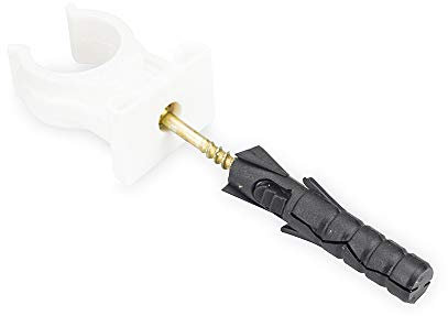 Generisch Rohrclip Clipser Rohrhalter 14-15/16-18/20-22/25-28 50 Stück (20-22 mm) Weiß