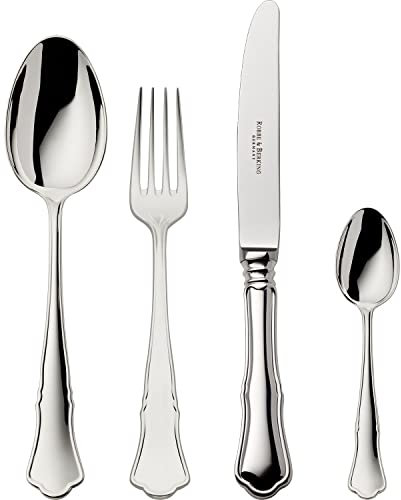 Robbe & Berking Alt-Chippendale 4 TLG. Menübesteck (150 g massiv versilbert)