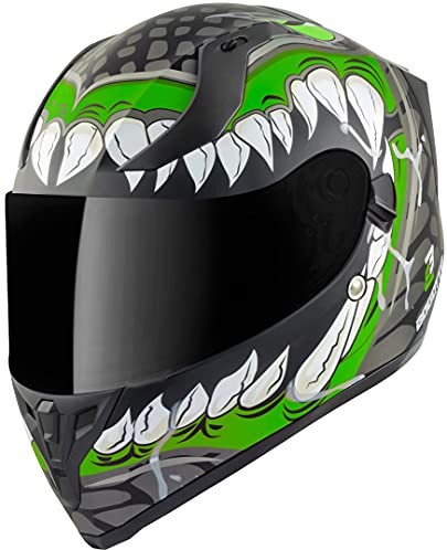 Bogotto V128 Naga Casco, nero opaco/verde, 2XL