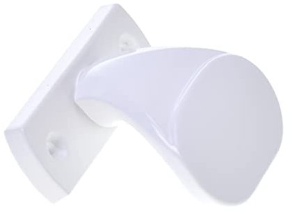 Aqbau® Pomo de puerta para puertas de marco fijo, pomo de puerta, color blanco