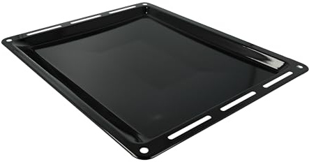 vhbw Bakplåt ersättning för 11014334 för ugn – 45,8 x 36,5 x 4 cm, non-stick-belagd, emaljerad, svart