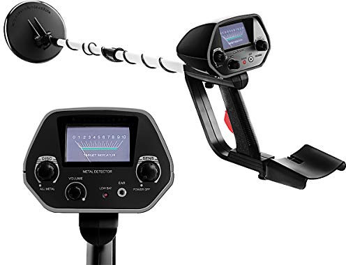 COSTWAY Metal Detector for Adults & Kids Professional, High Sensitivity Detectors with Adjustable Length, Waterproof Search Coil, DISC/Pinpoint/All Metals Mode & LCD Display (3 Modes)