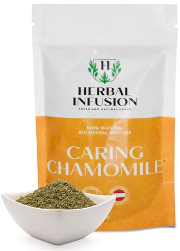 Herbal Infusion Caring Chamomile mélange d'herbes douces - mélange d'herbes de camomille, de molène et de feuilles de framboisier - herbes apaisantes