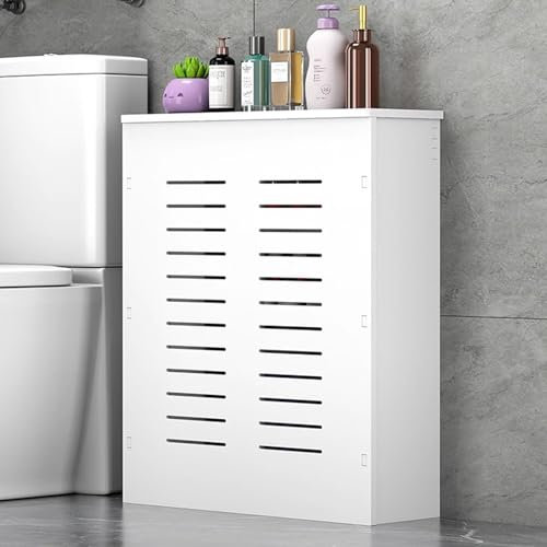 Cubre Radiador para Esconder, Diseño Moderno Estante para Radiador Vertical, Blanco Lacado Revestimiento Protector, Para Apartamento Hogar Villas Hotel, Fácil instalación(50*60*20cm/19.7*23.6*7.9in)