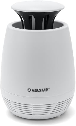 VELAMP - Zanzariera Elettrica ad Aspirazione SLURP, 5W LED UV con Ventola, Antizanzare Elettrico Silenzioso Inodore Atossico, Zanzariere per Interni Pulizia Facile, Impianto Antizanzare Copertura 15m²