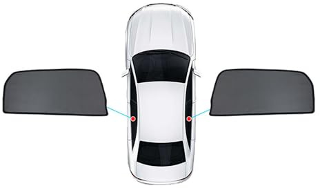 BPQYSBLD Coche Ventanas Laterales Parasoles para Volkswagen New CC 2018 2019 2020 2021 2022 2023 2024 2025 UV Protección Accesorios,2*RearWindows