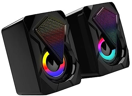 Veemoon 1 Paio Altoparlanti USB Portatili Professionali per Computer Casse Acustiche Piccole con del Suono per Stile Casual