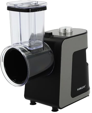 Cortador eléctrico de verduras de 1000 W, rallador de verduras de acero inoxidable, cortador de patatas con 10 cuchillas Rallador eléctrico para hogares, restaurantes, cafeterías, hoteles y tiendas de