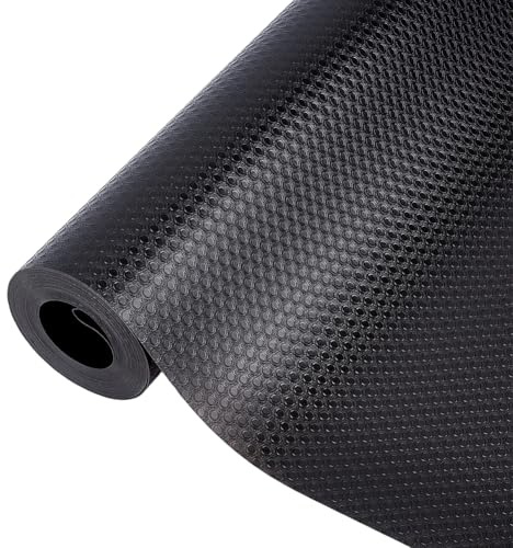 BENECREAT Tappetino per Cassetti da 5 m X 35cm, Rivestimenti Antiscivolo Neri in Eva per Ripiani dei Cassetti per Mobili da Cucina, Scaffali, Cassettone, Frigorifero, Scrivanie
