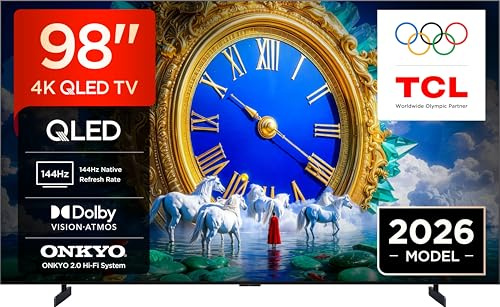 TCL 98 A400-4K QLED Google TV, 144 Hz, Dolby Vision HDR, TSR AiPQ Pro, 3840x2160 upplösning