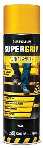 RUST-OLEUM 2444 Supergrip Anti-Slip Spray, Non-Skid In A Second, Safety yellow