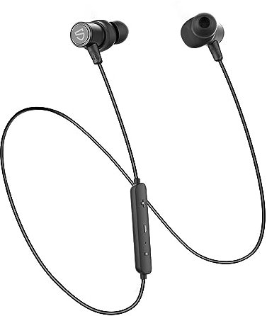 SoundPEATS Q30 HD+ Auriculares Bluetooth Estéreo Magnéticos In-Ear Bluetooth IPX5 Cascos Resistentes al Sudor con Micrófono para Deportivos, Graves Inmersivos Controladores aptX-HD de 10 mm,12 Horas