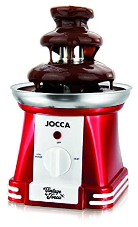 Jocca - Fuente de Chocolate con Base de Acero Inoxidable - 32W - Doble Función - Indicador Luminoso - para Fiestas y Eventos
